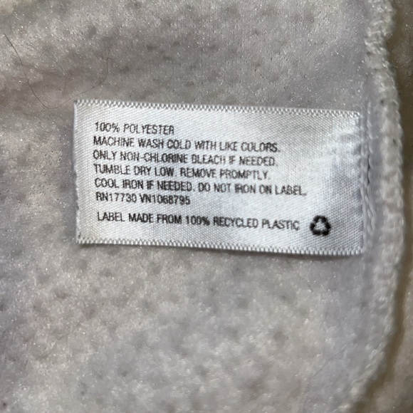 White Fleece Zip Up Jacket - Picture 8 of 8